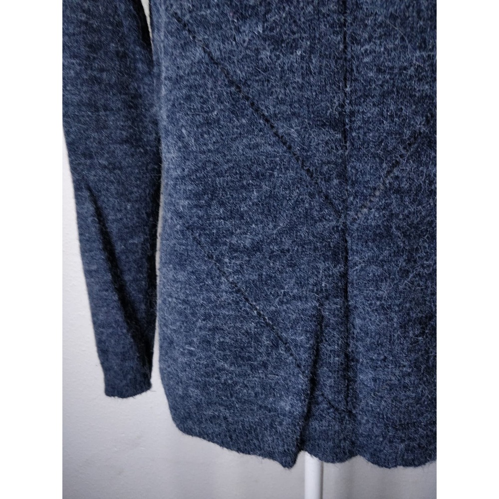 3/$20 ASOS Blend She She Dares Blue Eyelet Fuzzy Knit Pullover Sweater Size XS - Picture 3 of 9